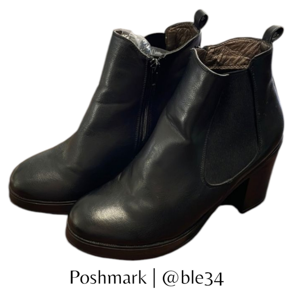 Bull Boxer Black Heeled Booties 👢